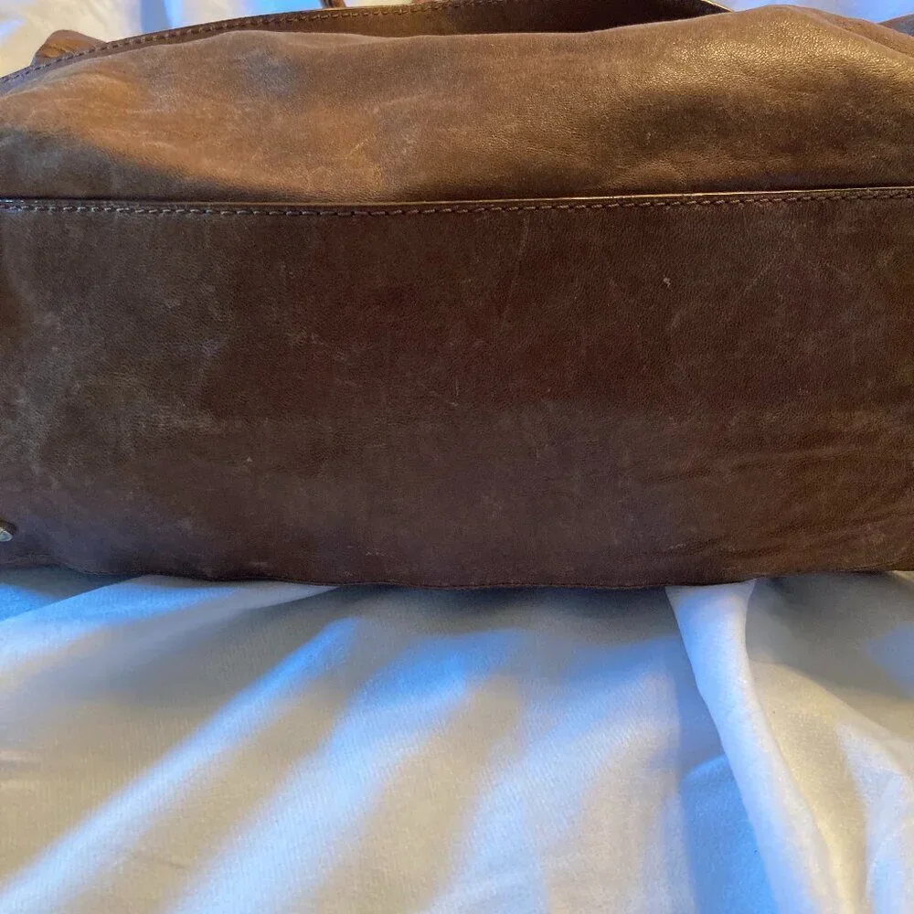 Tory Burch Tan Distressed Leather bag with Crossbody Strap